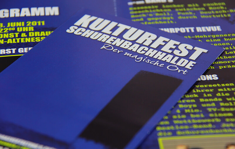 Kulturfest Schurenbachhalde Detailaufnahme Faltblatt