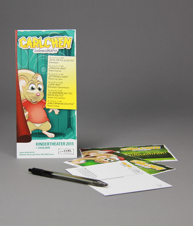 Zeche Carl Flyer und Postkarte