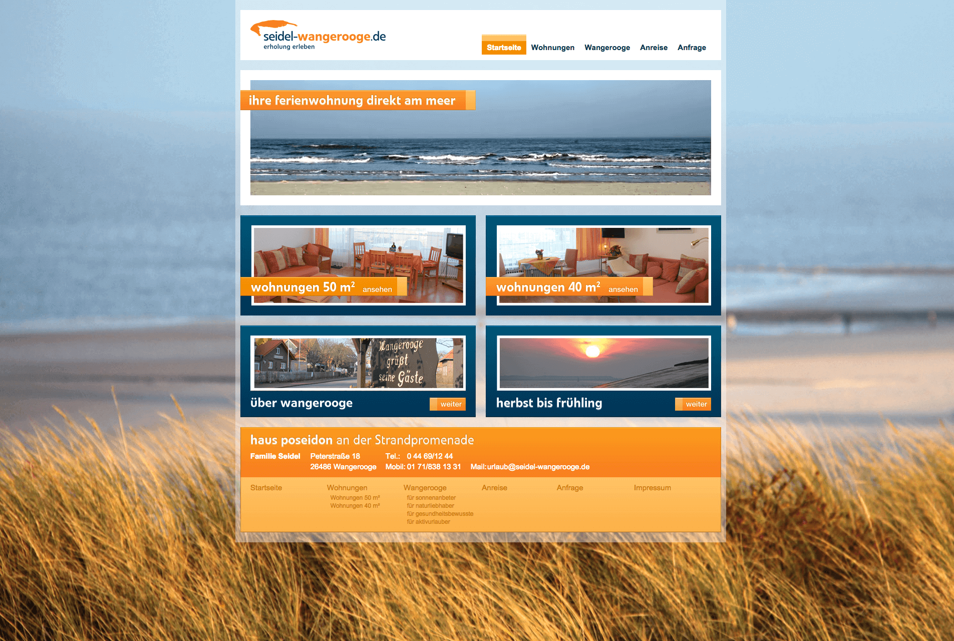 Seidel Wangerooge Webdesign