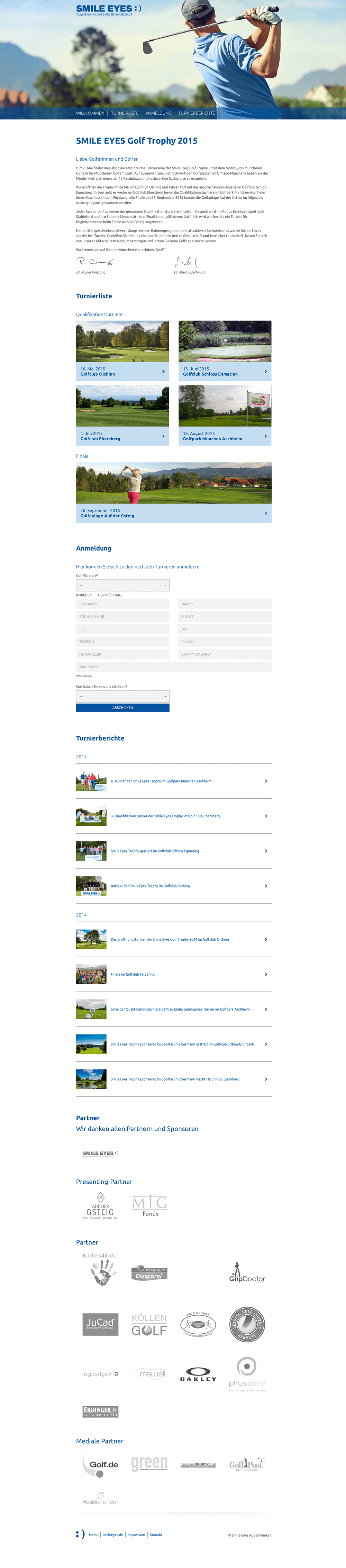 Smile Eyes Augenkliniken Responsive Webdesign